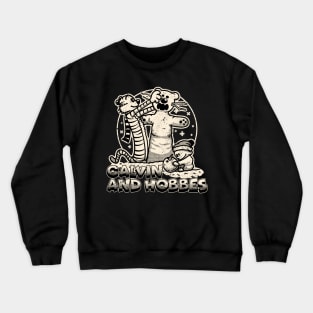 Drawing retro Vintage 80s and 90s playing winter in the snow Crewneck Sweatshirt